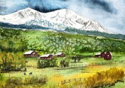 Mount Sopris from West Sopris Creek Road